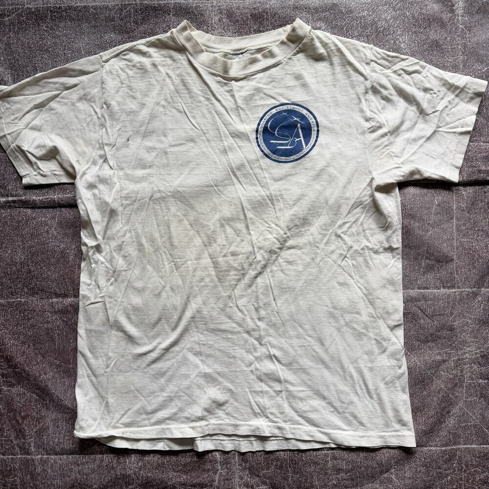 Men's Vintage 70's Soaring Society of America Vacation Derby T Shirt Tee Sz L